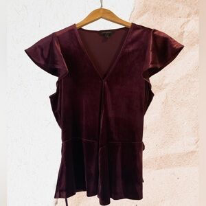 Banana Rupublic Velvet Wrap Top